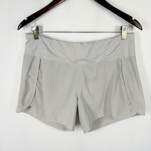 Free Fly Women's Gray Athletic Shorts Size Large Built in Brief Bamboo A17